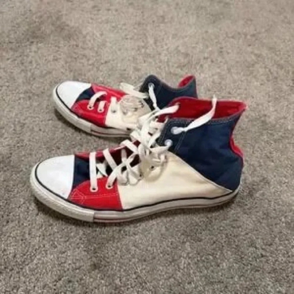 Converse Kids High-Top Sneakers in Red, Navy & White
